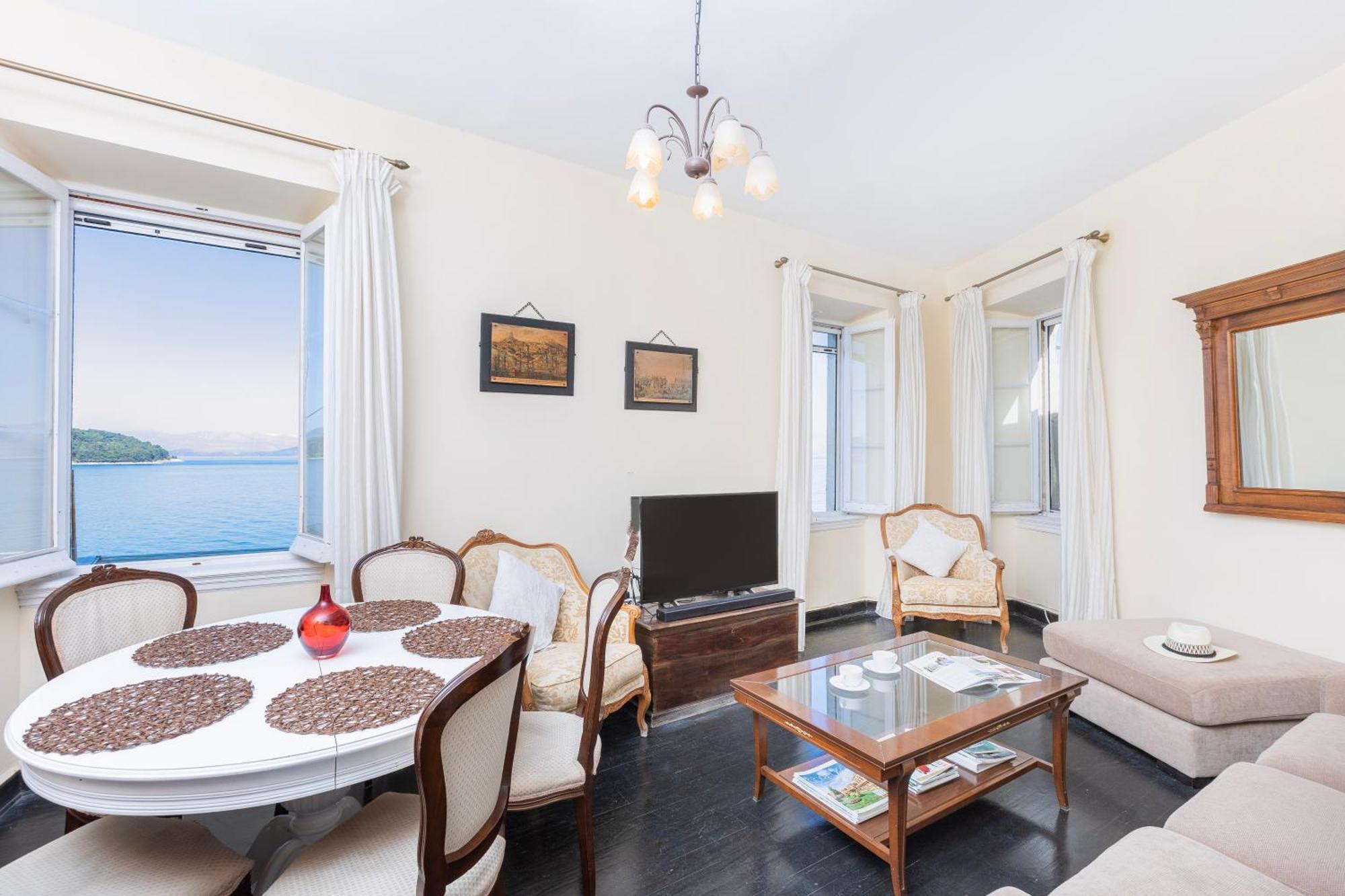 Angiolina Sea View Apartment Korfu Dış mekan fotoğraf